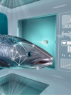 Illustration of iFarm, a fish inside the sensor chamber