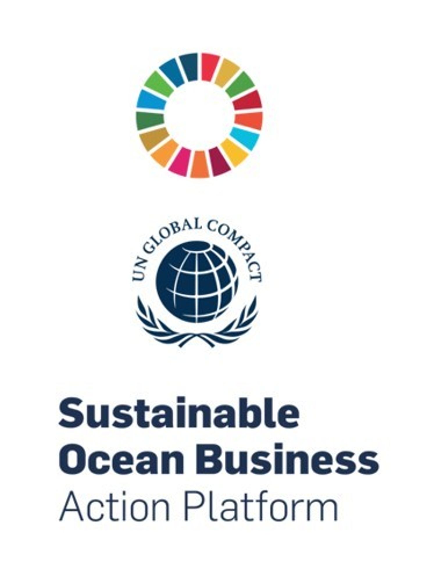 Logo of the UN Global Compact Sustainable Ocean Business Action Platform